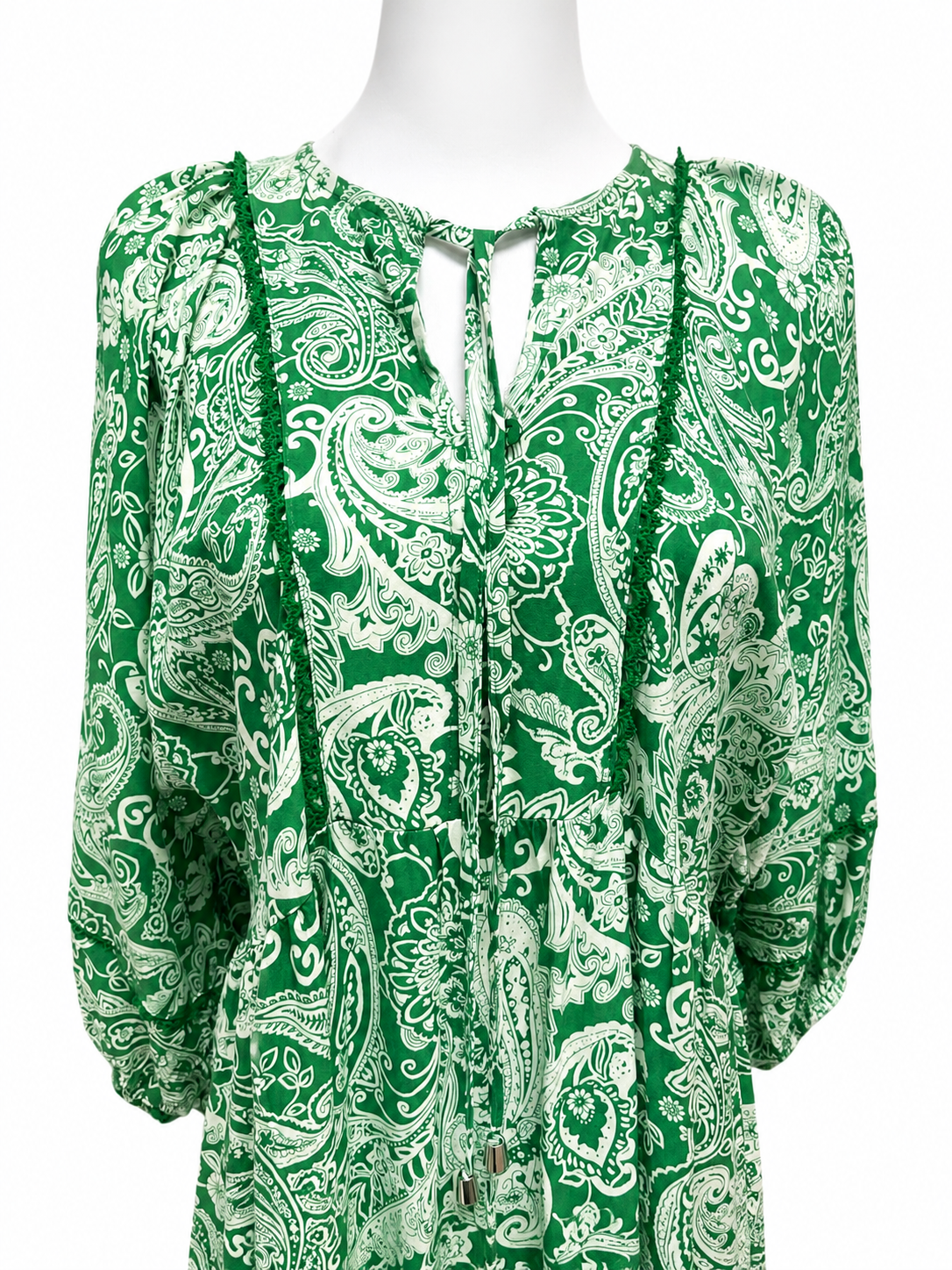 Emerald Paisley Maxi Dress
