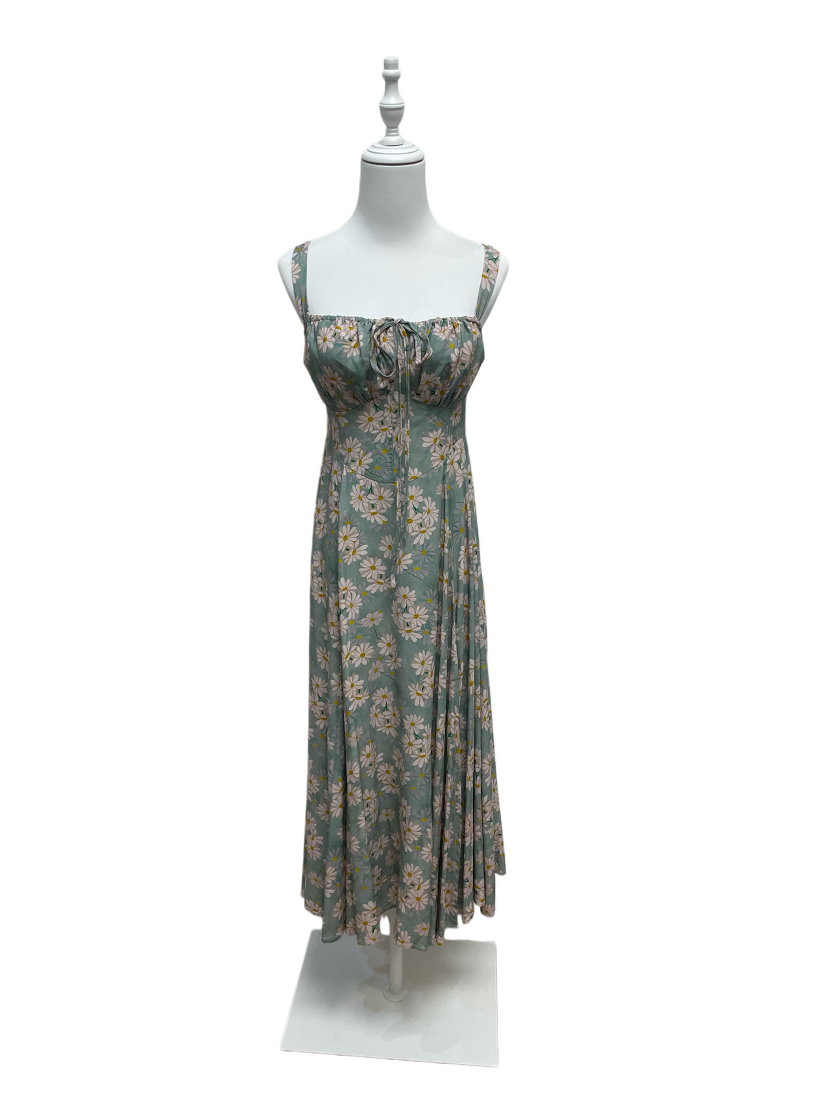 Meadow Daisy Tie-Front Midi Dress