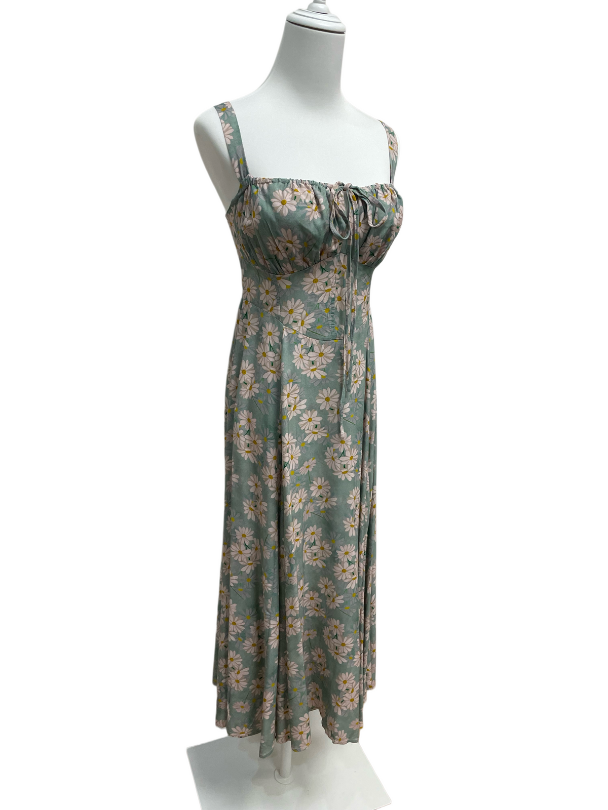 Meadow Daisy Tie-Front Midi Dress