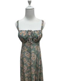 Meadow Daisy Tie-Front Midi Dress