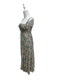 Meadow Daisy Tie-Front Midi Dress