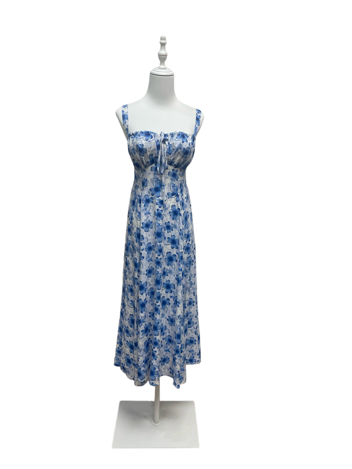Azure Bloom Maxi Dress