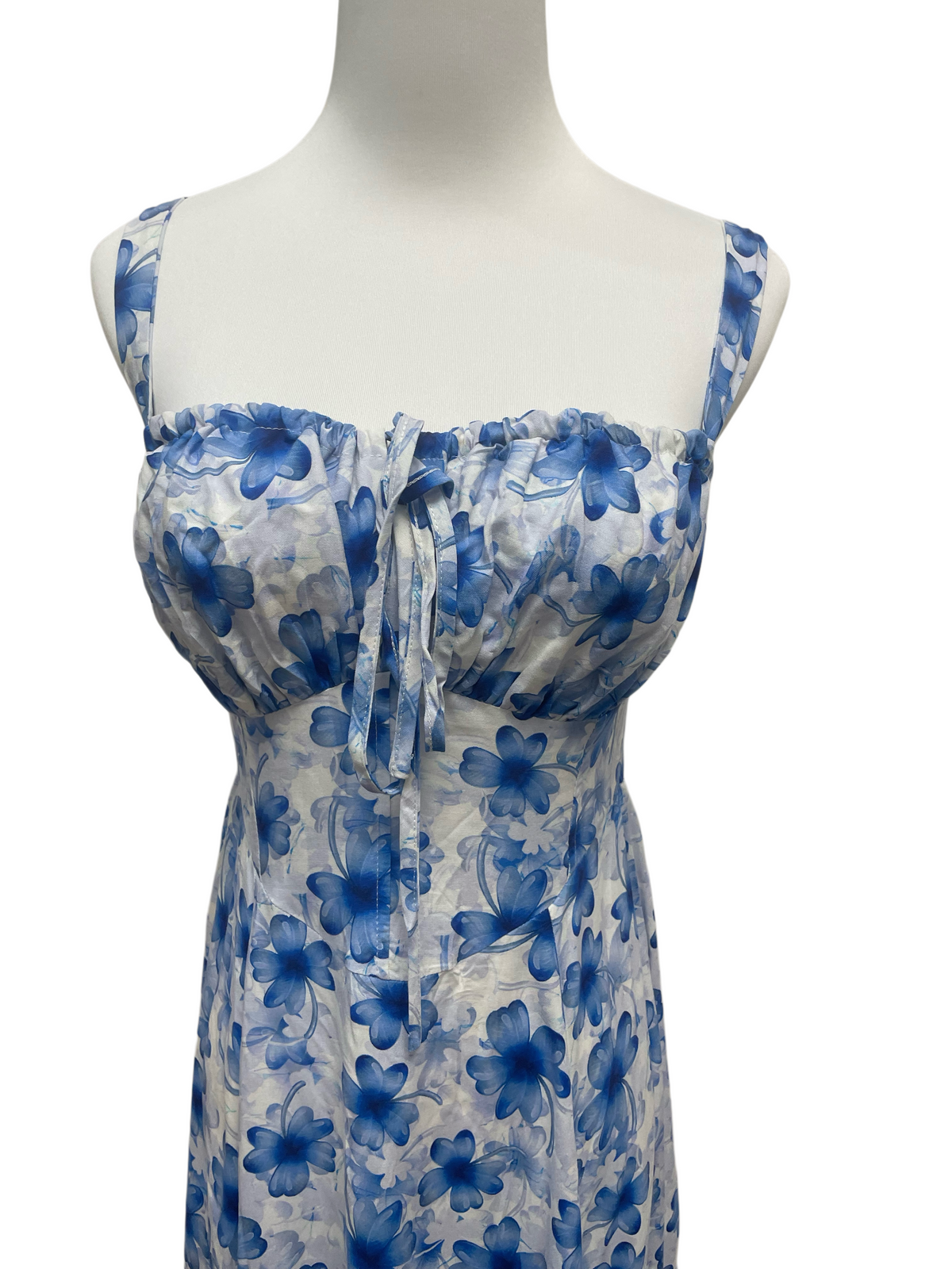 Azure Bloom Maxi Dress