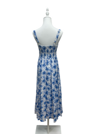 Azure Bloom Maxi Dress