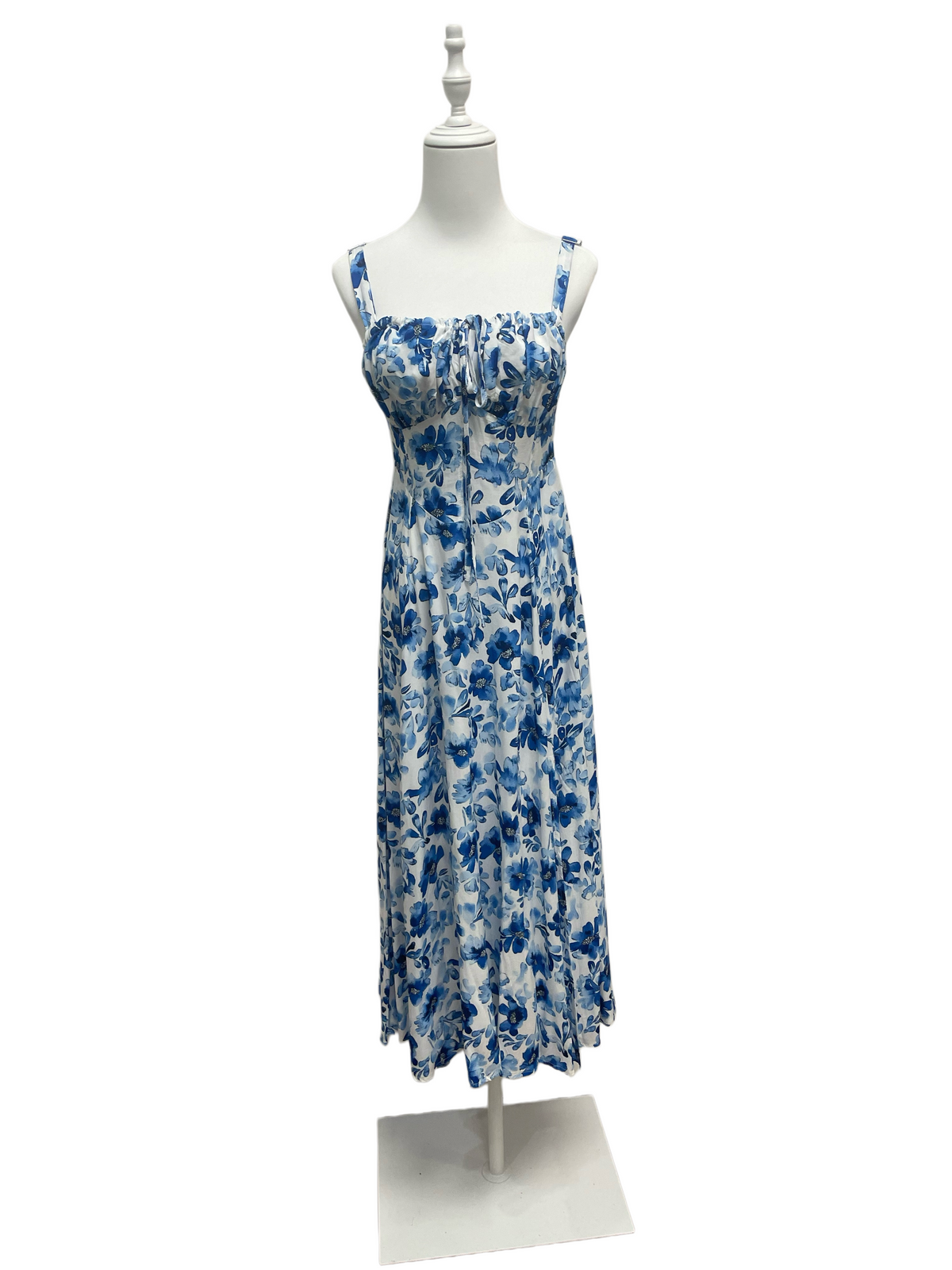 Sapphire Blossom Maxi Dress