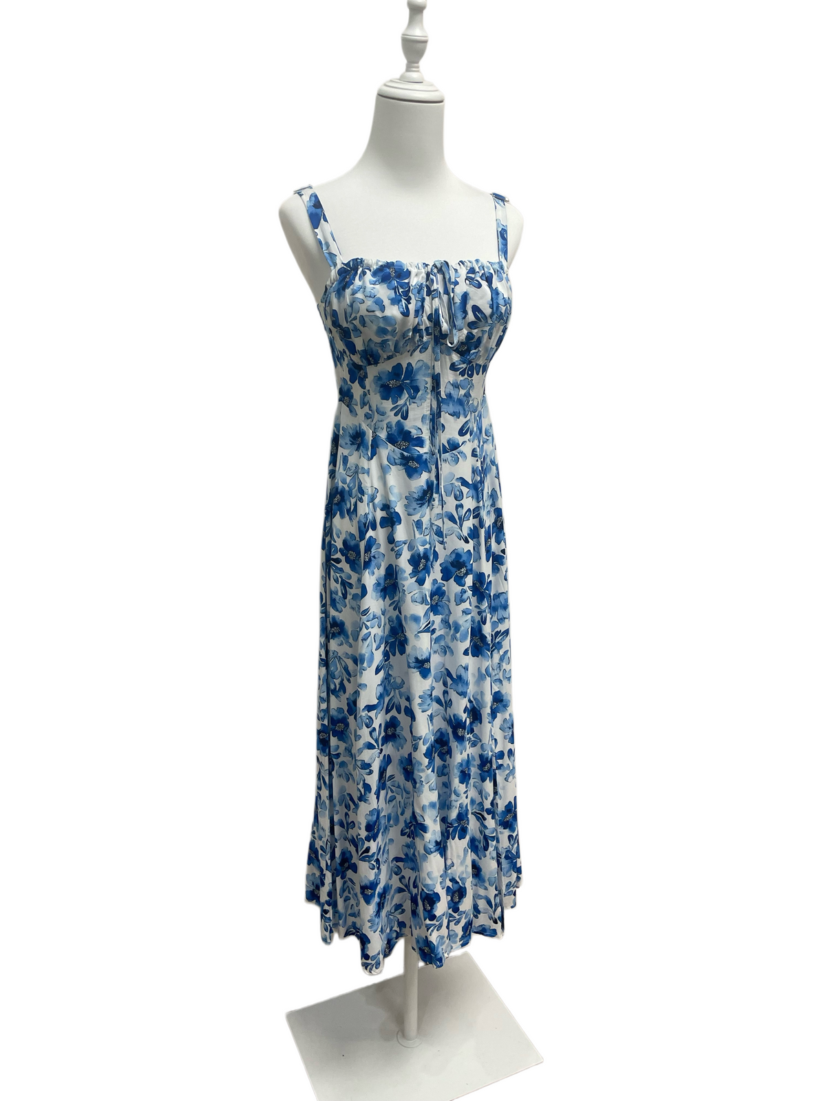 Sapphire Blossom Maxi Dress
