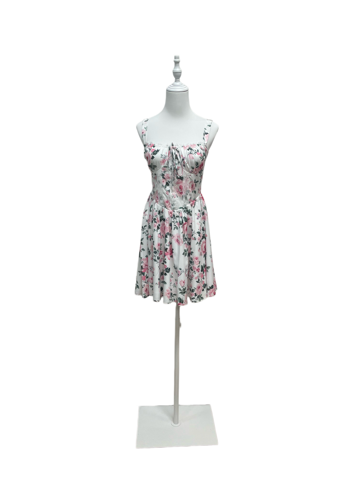 Blushing Rose Lace Mini Dress