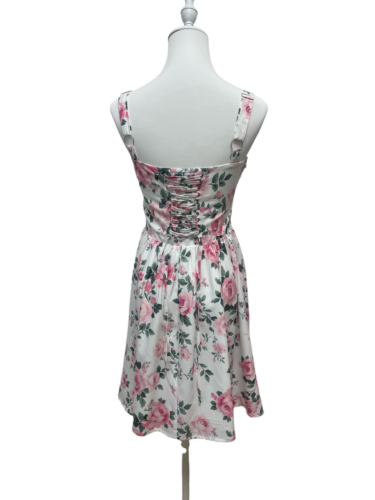 Blushing Rose Lace Mini Dress