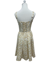 Golden Meadow Lace Mini Dress