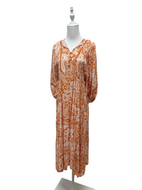 Terracotta Paisley Maxi Dress