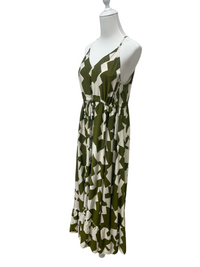 Olive Mirage Maxi Dress