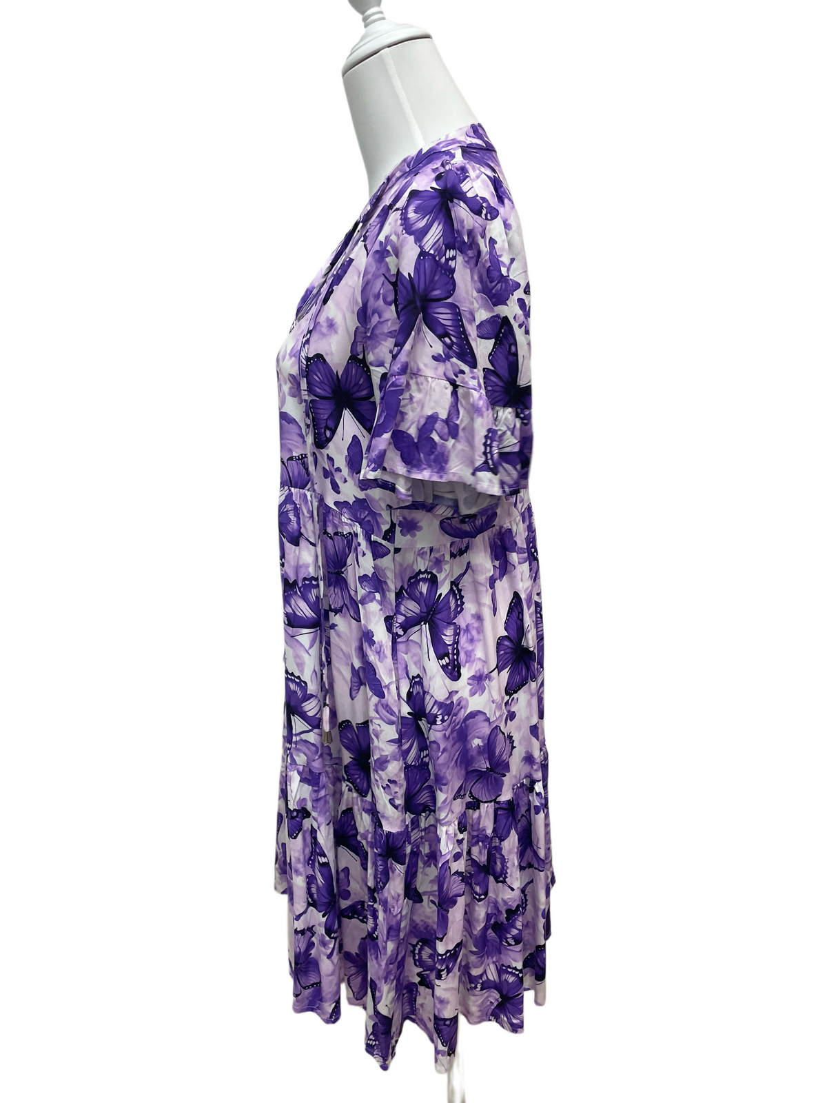 Violet Wings Midi Dress